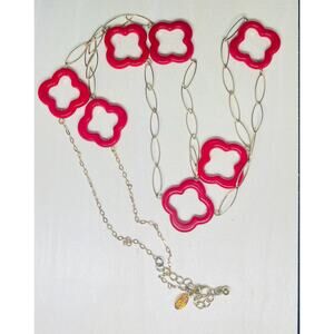 Vintage express necklace, express necklace, red vintage necklace, vintage